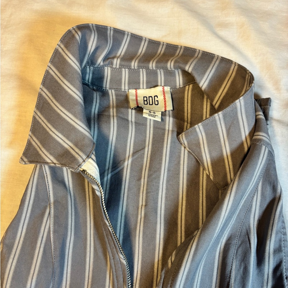 BDG Blue and White Striped top